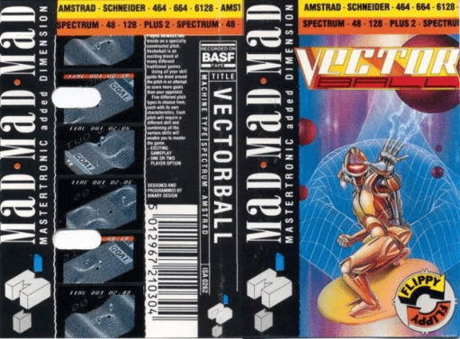 Vectorball box art for ZX Spectrum